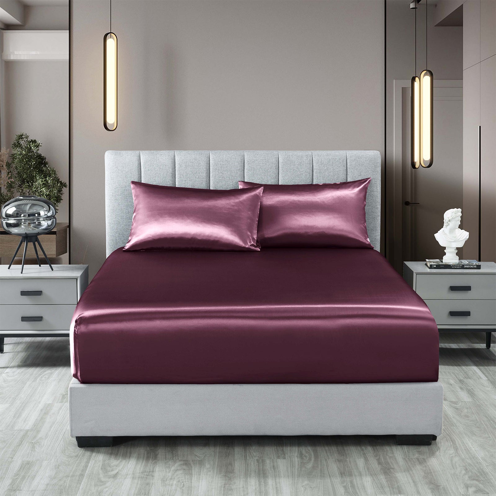 AuraLoom - Satin Bedsheet Set